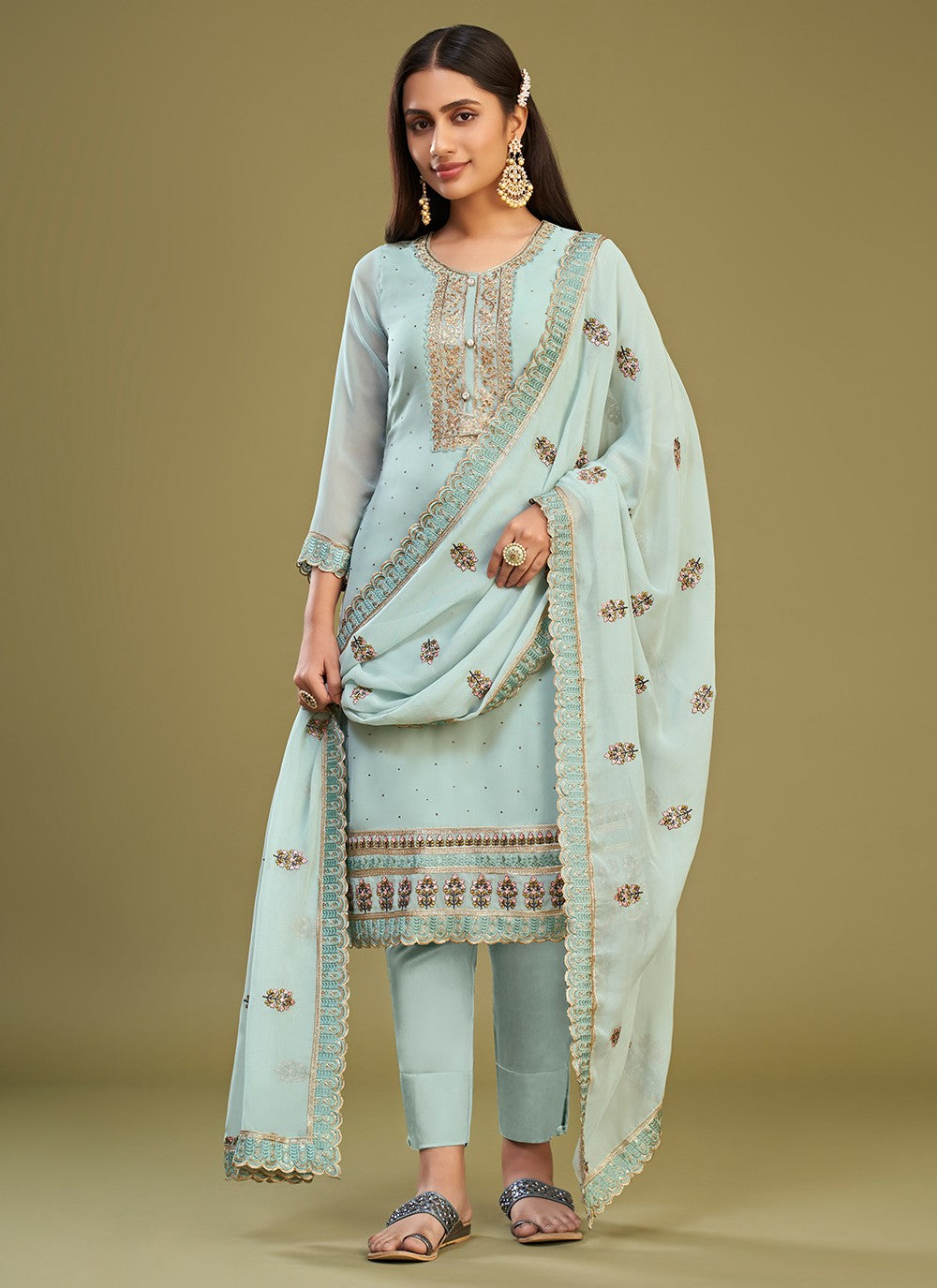 Georgette Salwar Suit - T1929