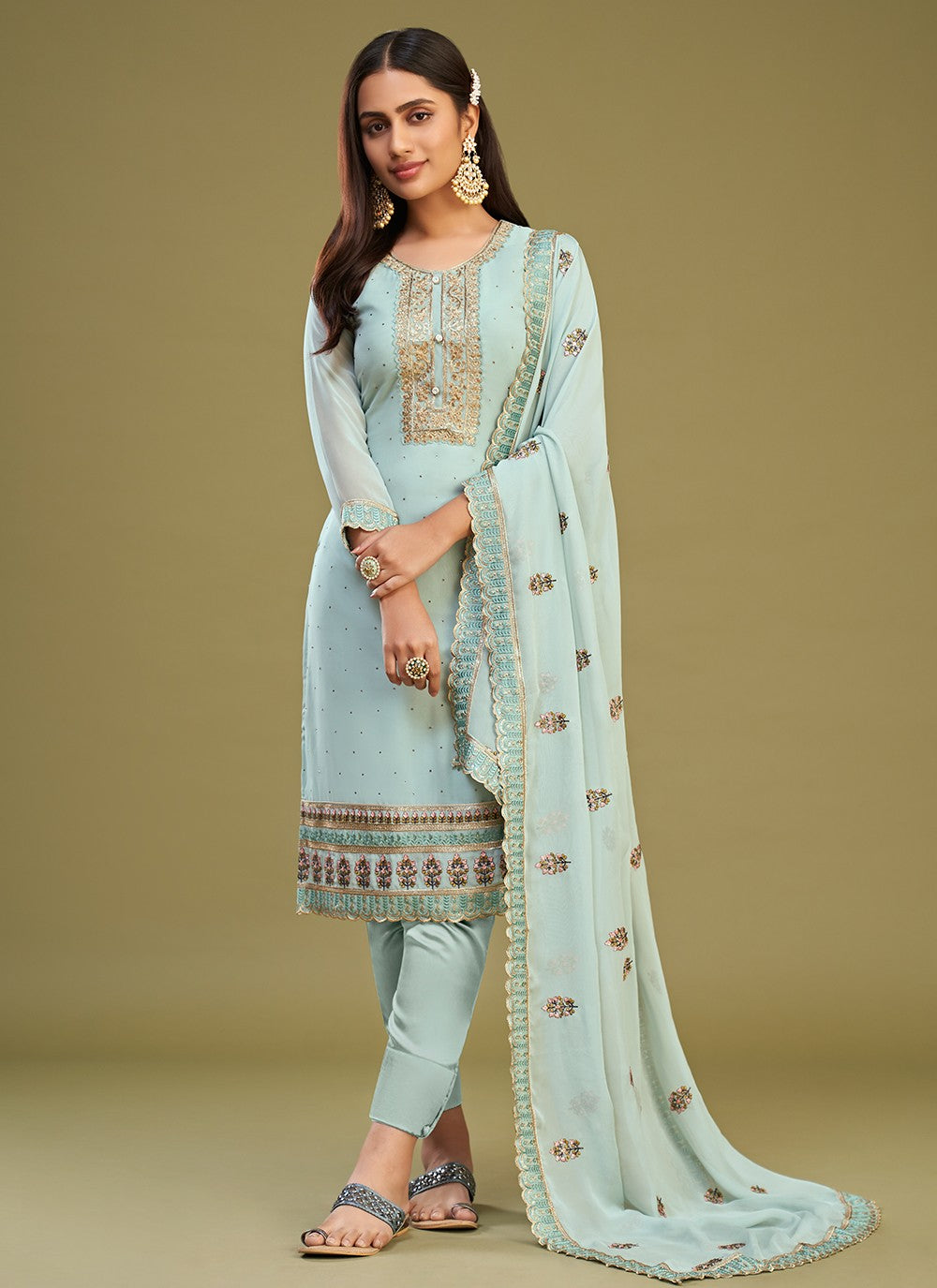 Georgette Salwar Suit - T1929