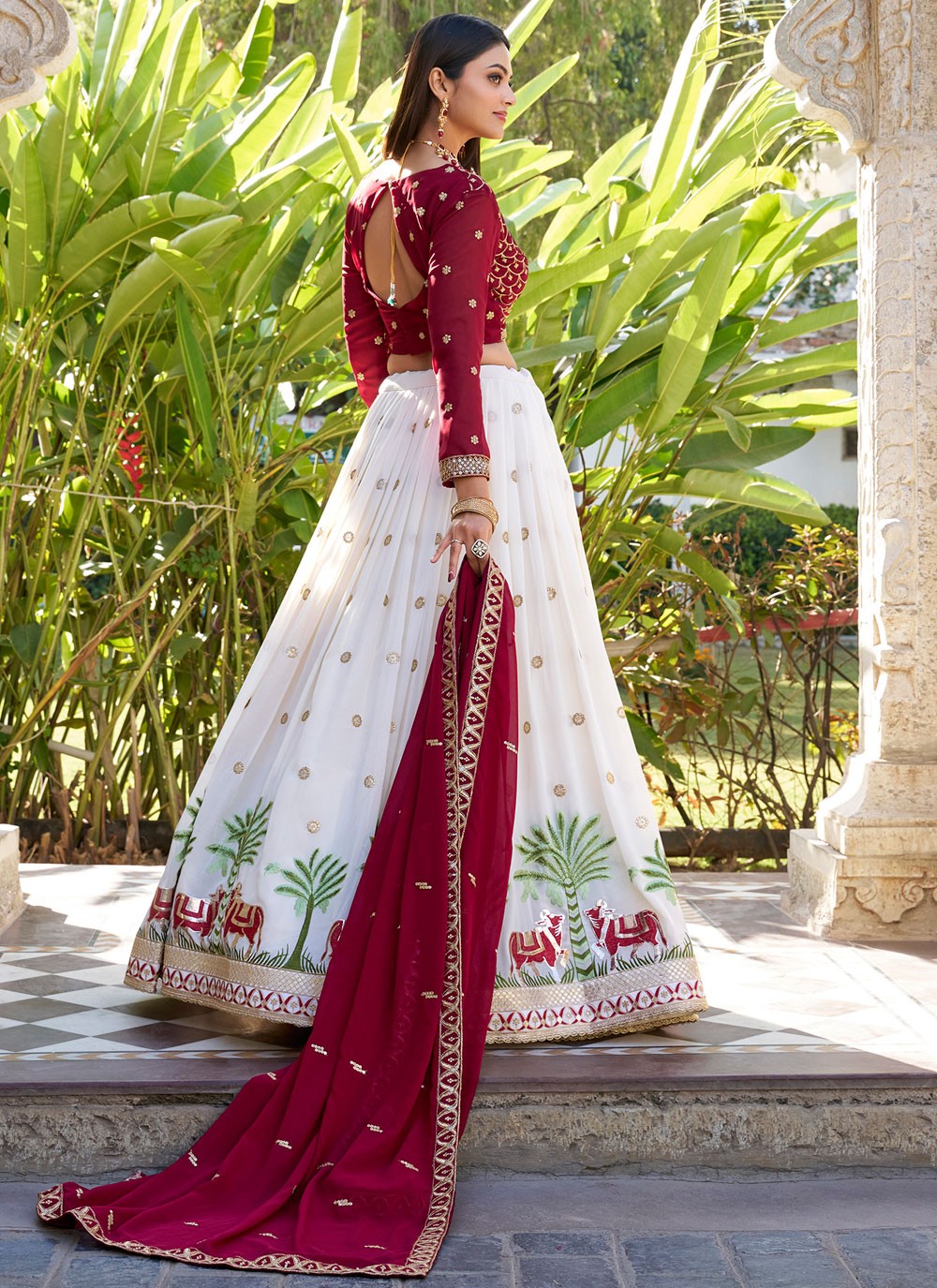 Embroidered Georgette Lehenga - L3097