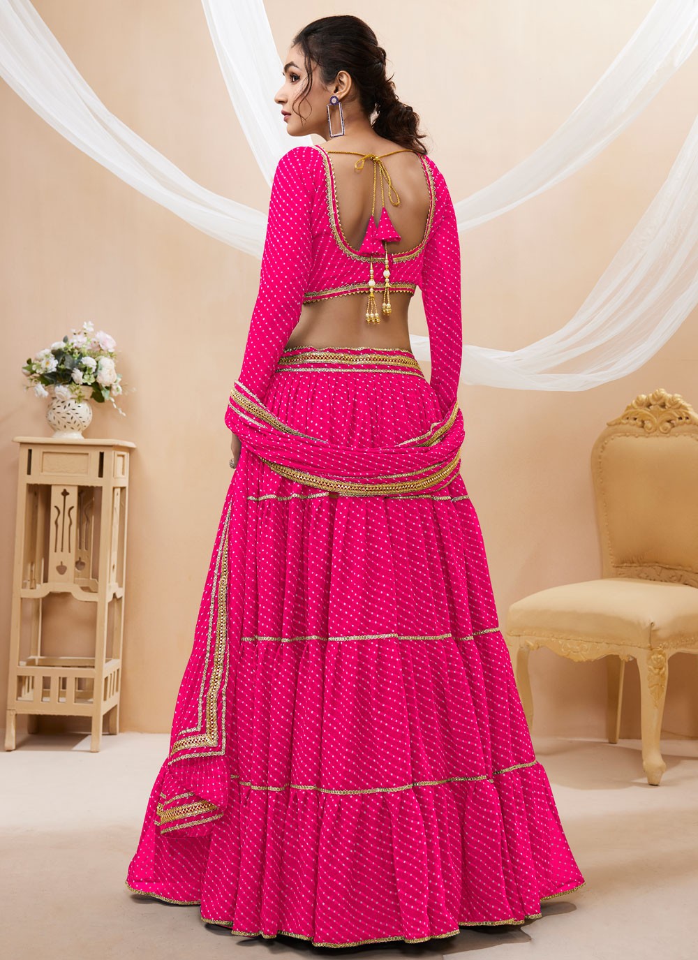 Lace Georgette A - Line Lehenga - L1880