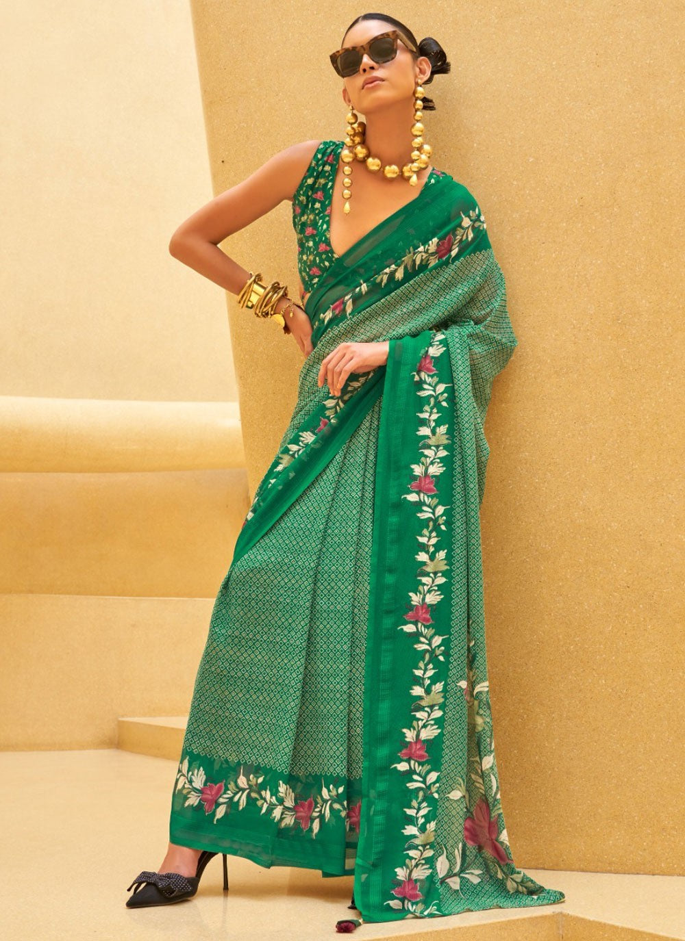 Printed Georgette Saree - S11939