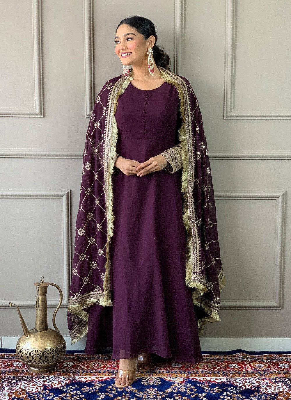 Embroidered Georgette Salwar Suit - T4337