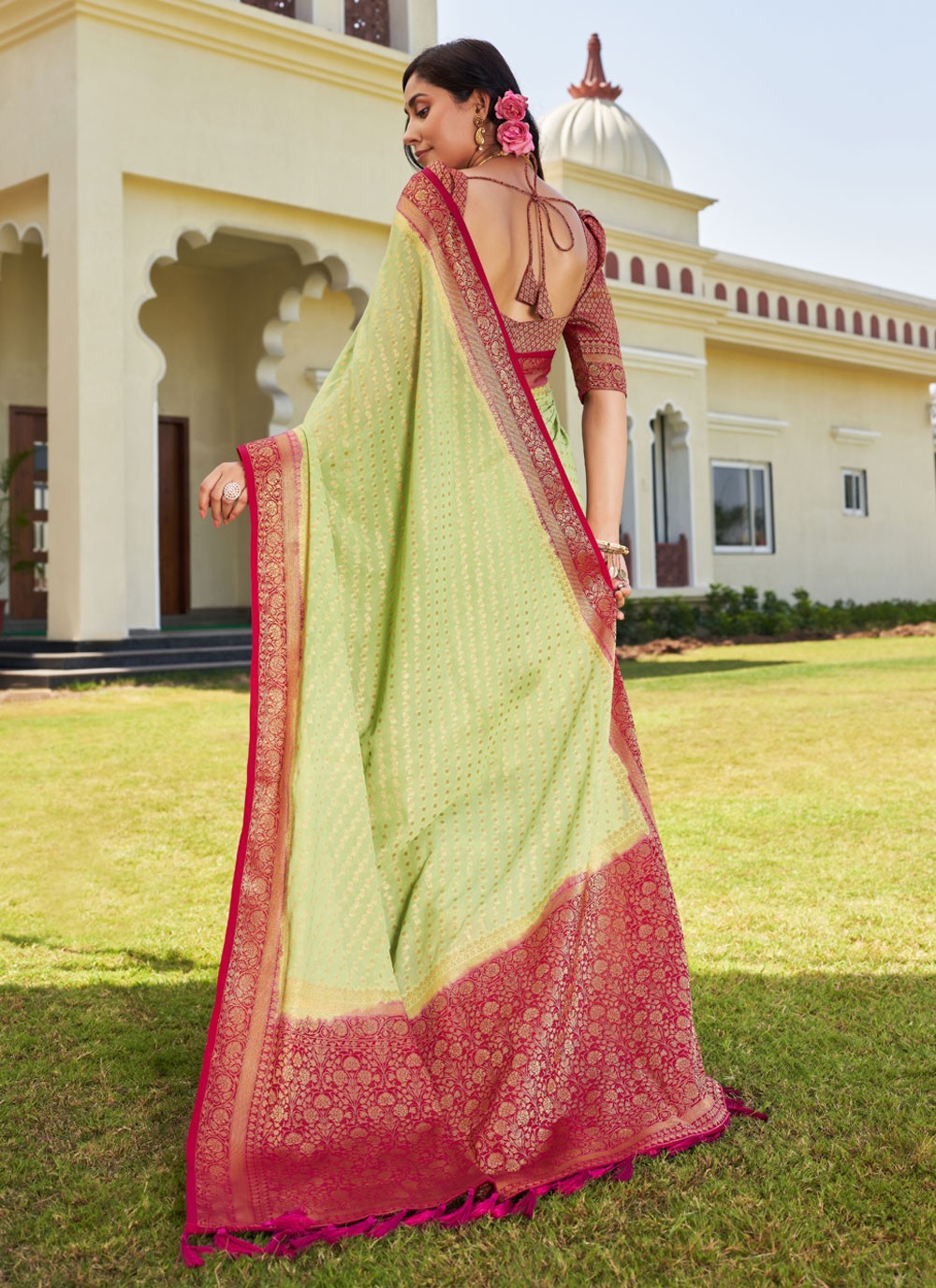 Classic Designer Georgette Saree - S3865