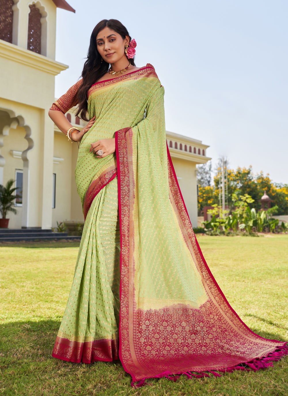 Classic Designer Georgette Saree - S3865