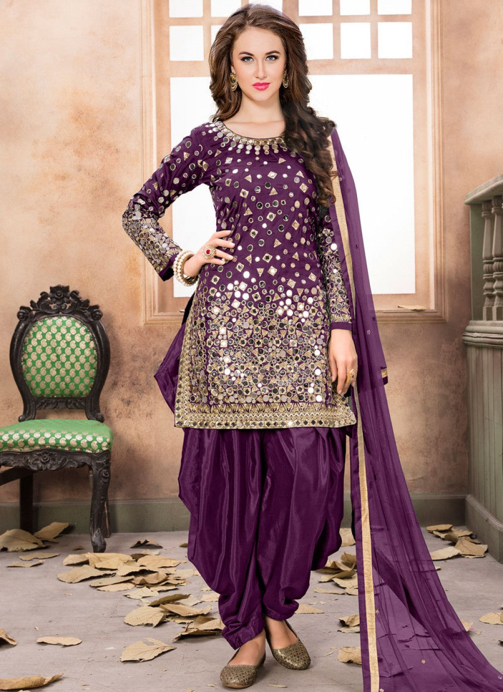 Tafeta Silk Patiala Suit - T002