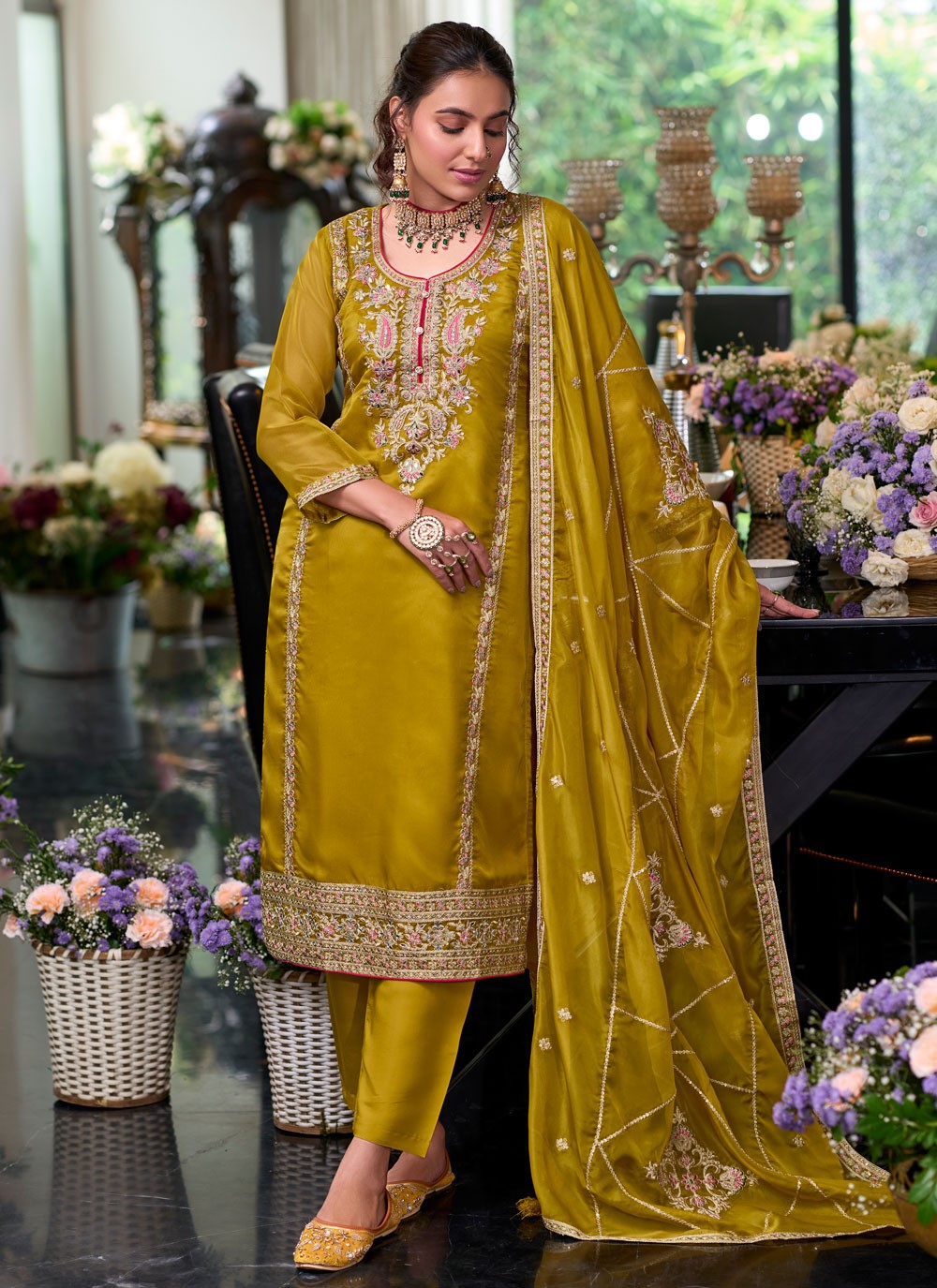 Organza Salwar Suit - T4003