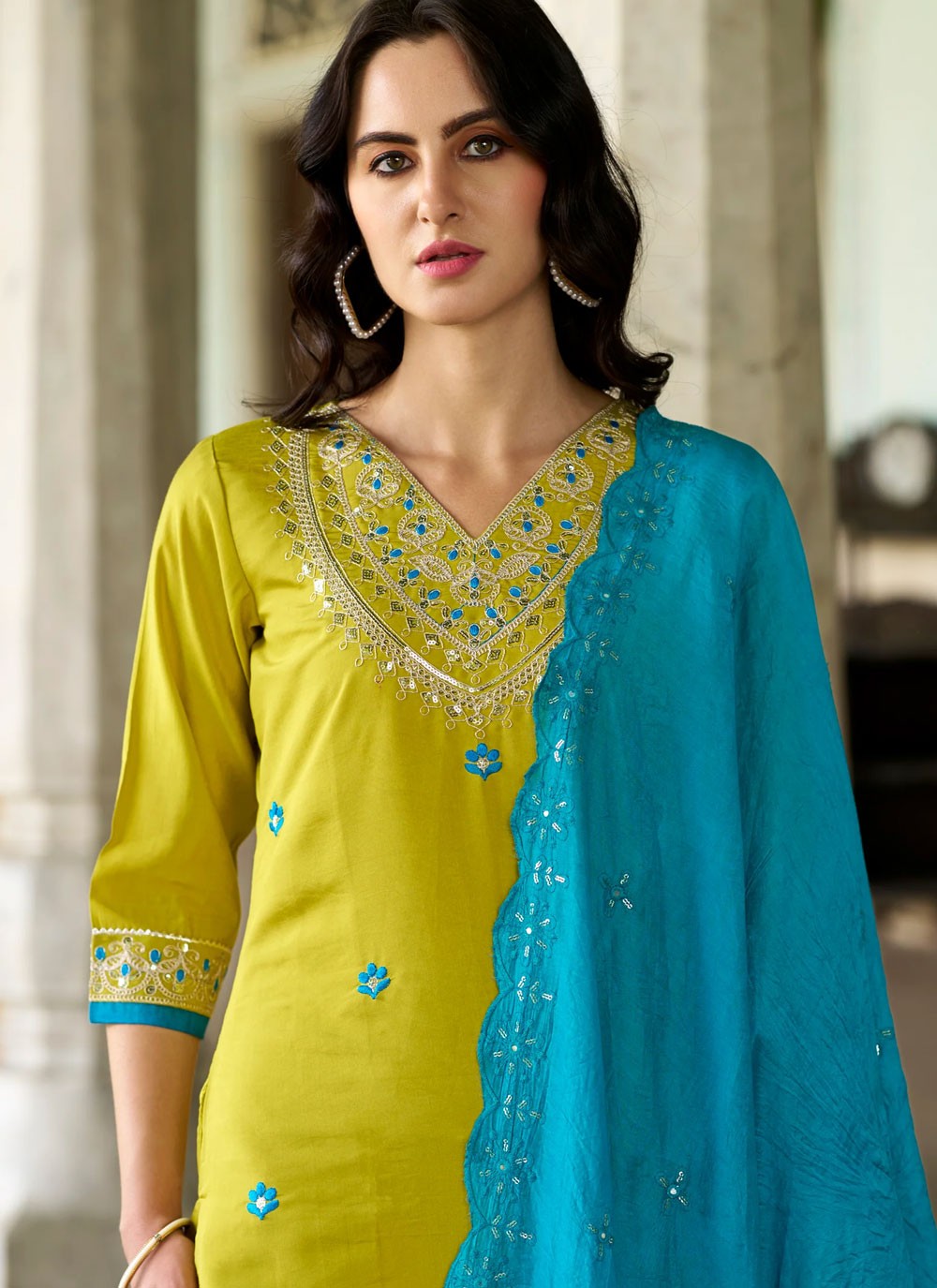 Silk Blend Salwar Suit - T3670