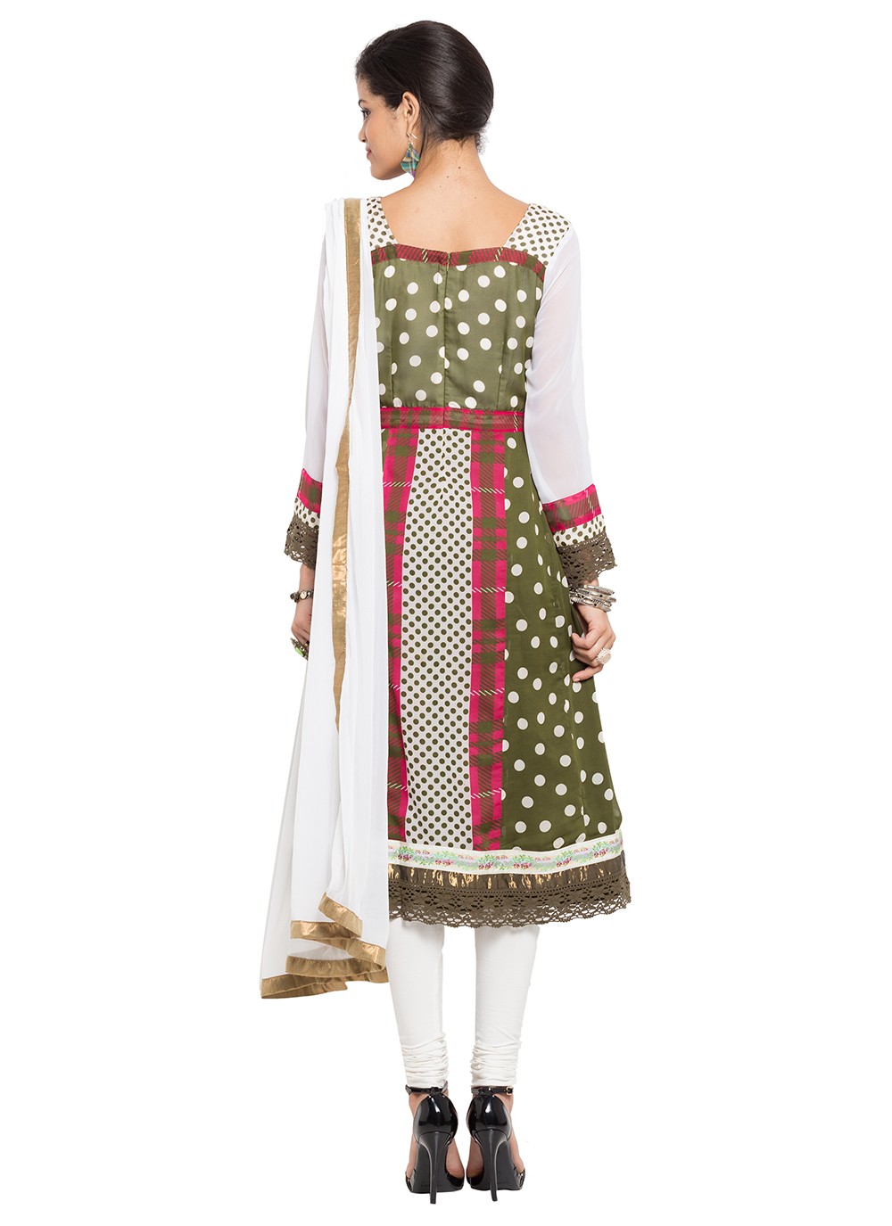 Faux Georgette Anarkali - T275