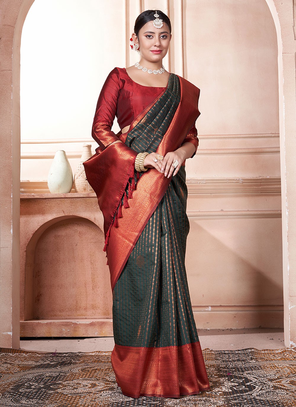 Classic Woven Kanjivaram Silk Saree - S6444