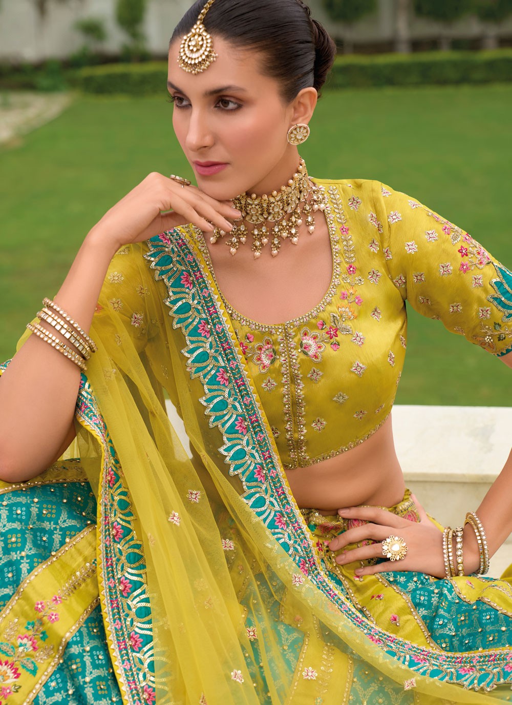 Embroidered Silk Lehenga - L3142