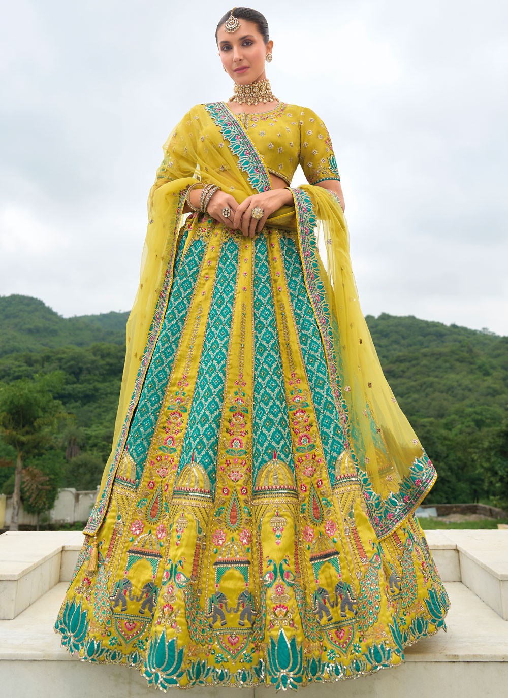 Embroidered Silk Lehenga - L3142