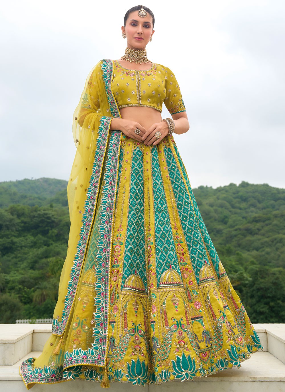 Embroidered Silk Lehenga - L3142