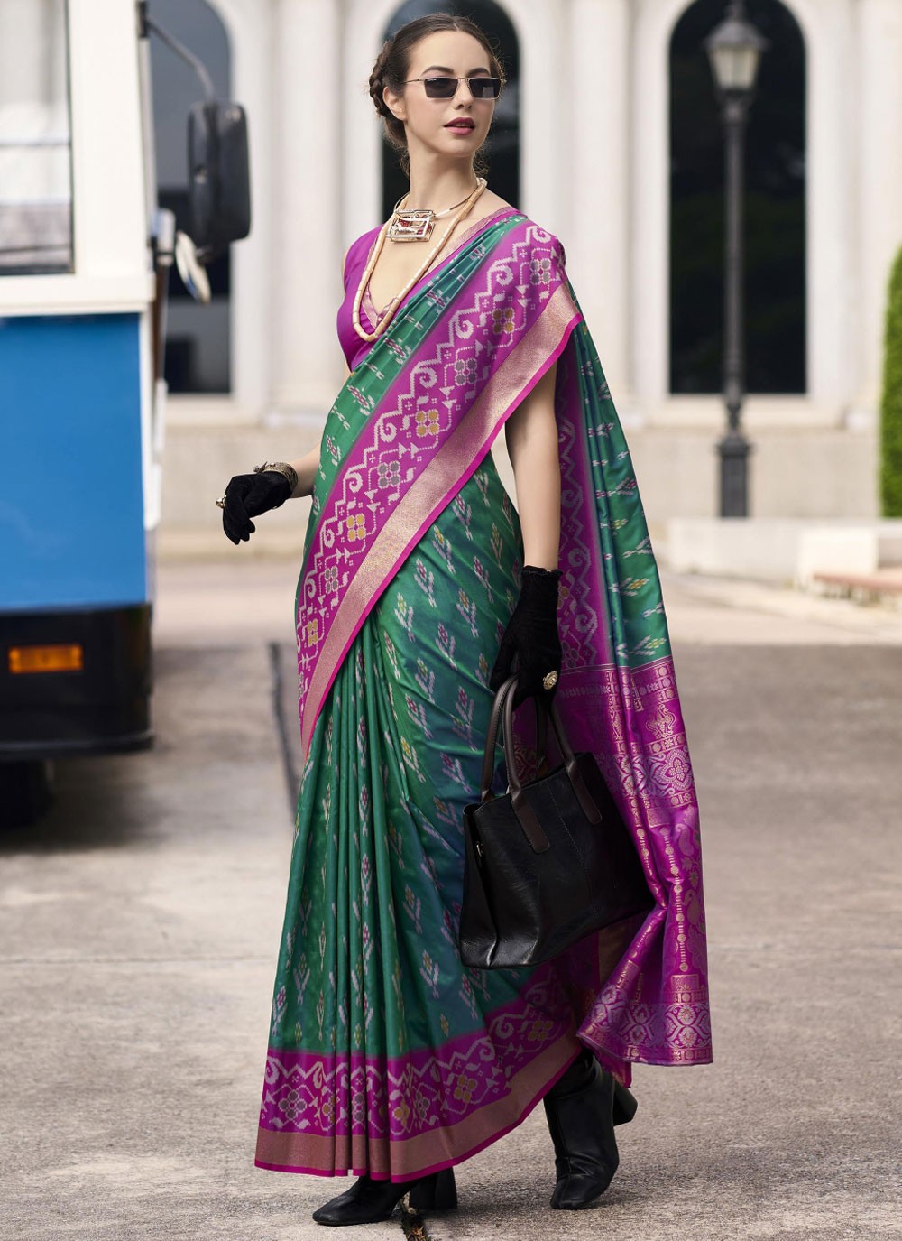 Traditional Weaving Zari Silk Blue Saree - S10879