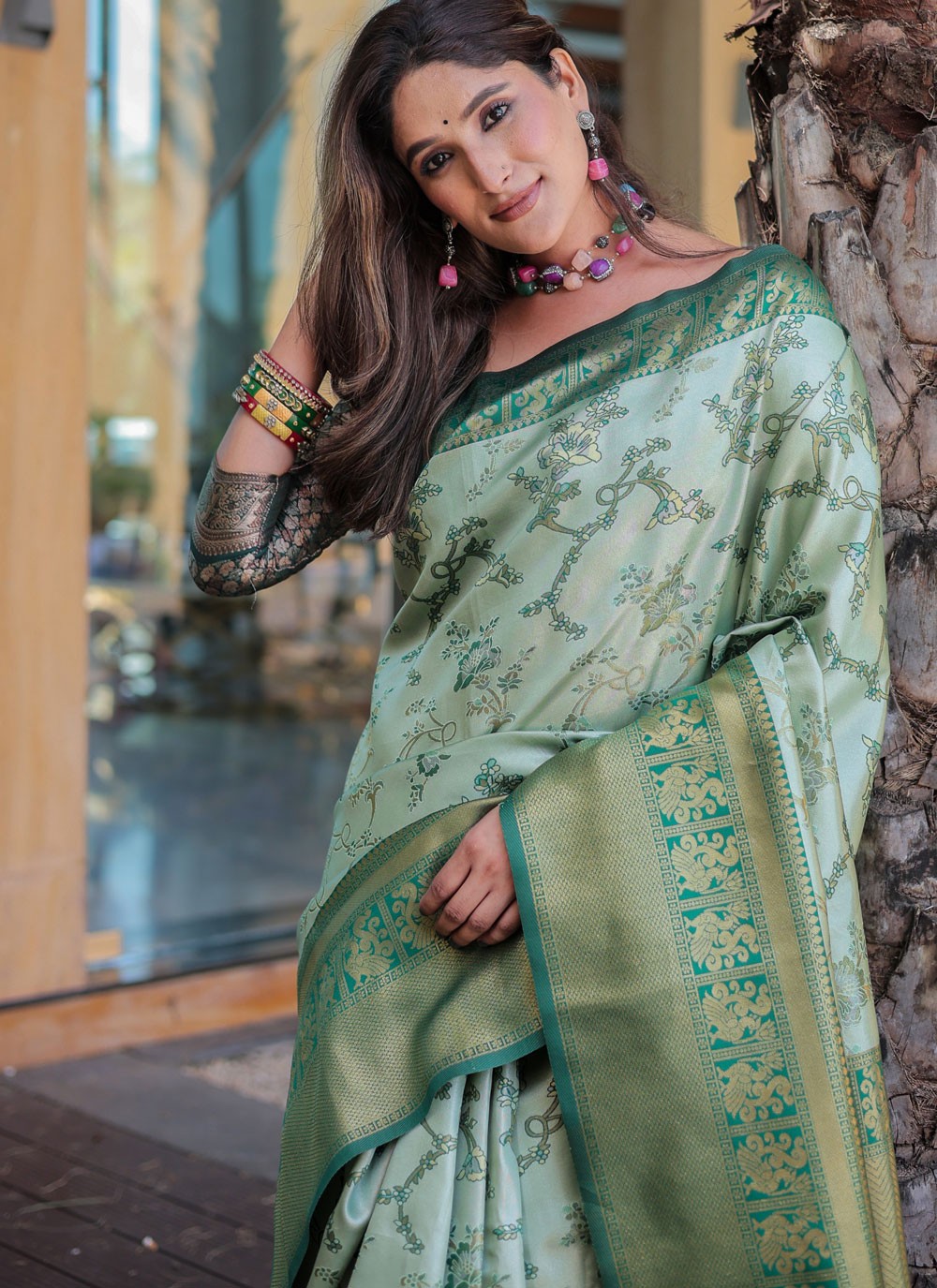 Woven, Zari Malbari Silk Saree - S12308