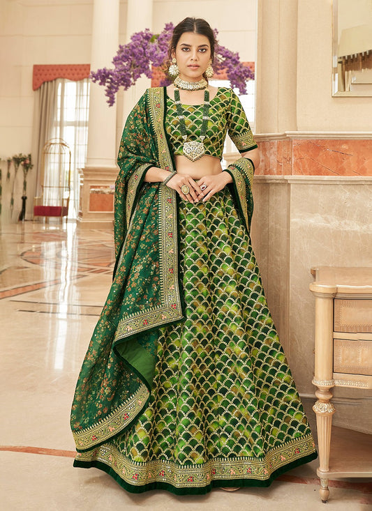 Dori Work Art Silk A - Line Lehenga - L0950