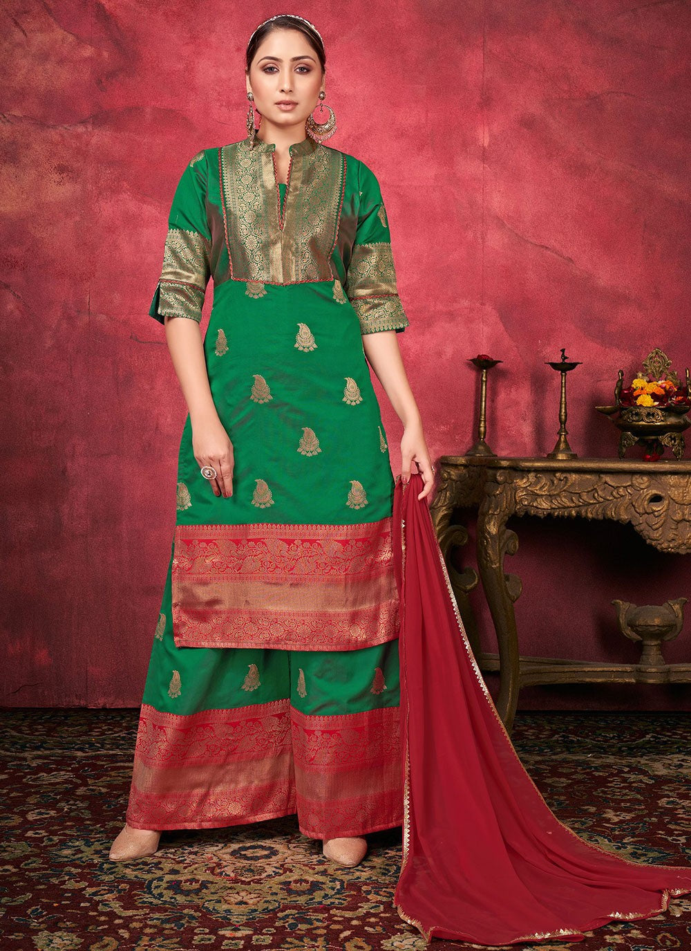 Art Silk Salwar Suit - T893