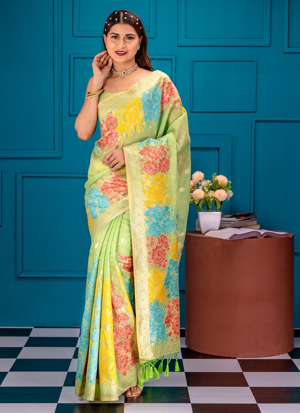 Classic Zari Kanjivaram Silk Saree - S7079