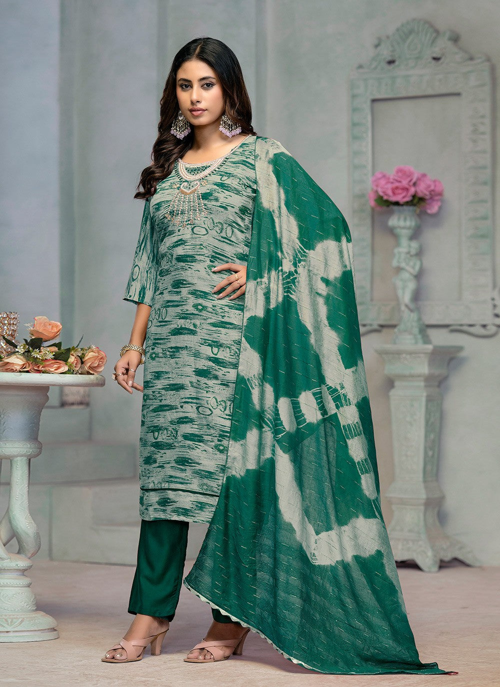 Cotton , Rayon Salwar Suit - T3074