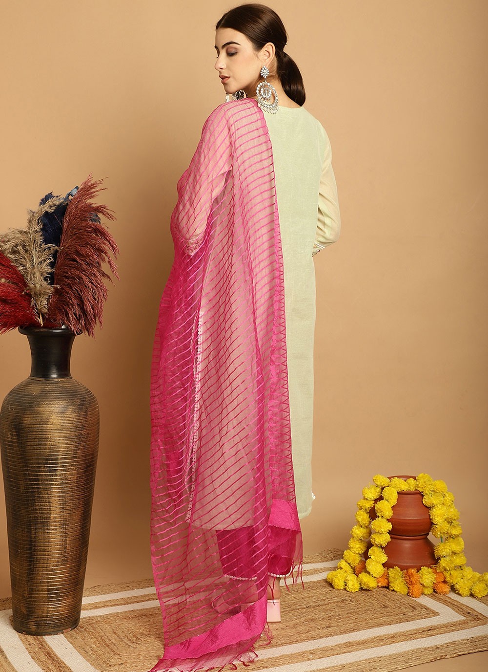 Chanderi Salwar Suit - T1907