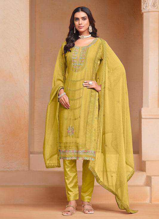 Chiffon, Organza Salwar Suit - T3598