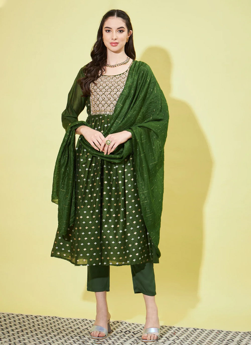 Chanderi Salwar Suit - T1260