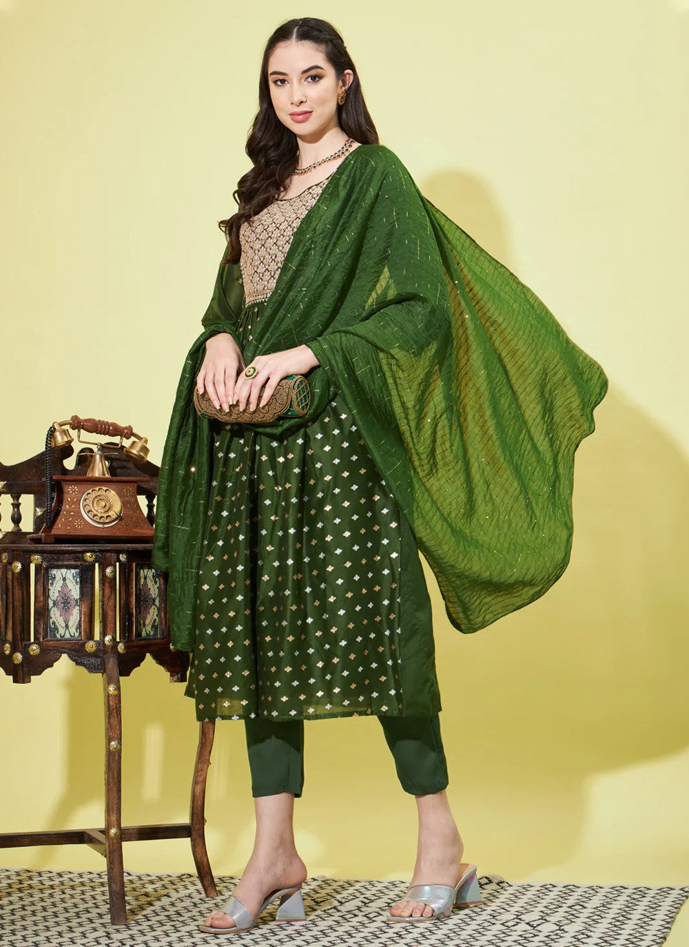 Chanderi Salwar Suit - T1260