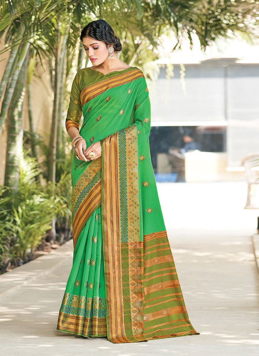 Casual Weaving Zari Cotton Saree - S1038