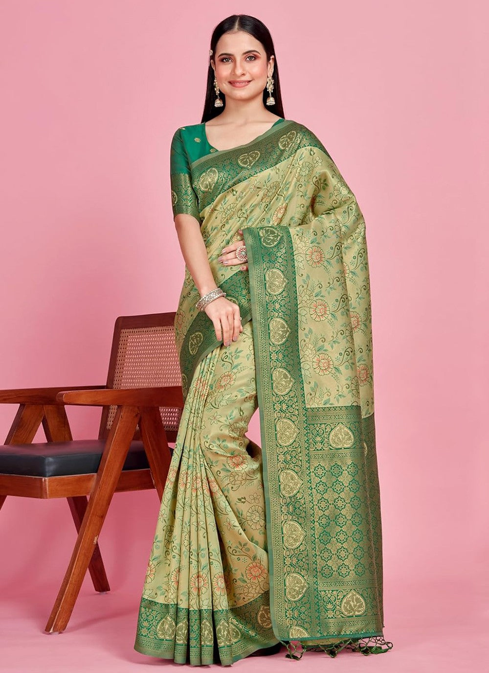 Classic Weaving Zari Kanjivaram Silk Saree - S5322