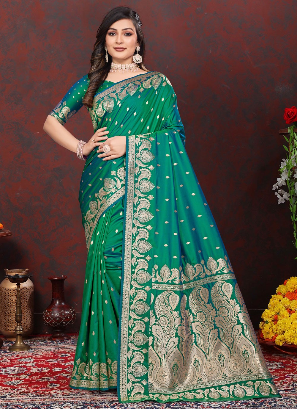 Weaving Zari Silk Saree - S12207