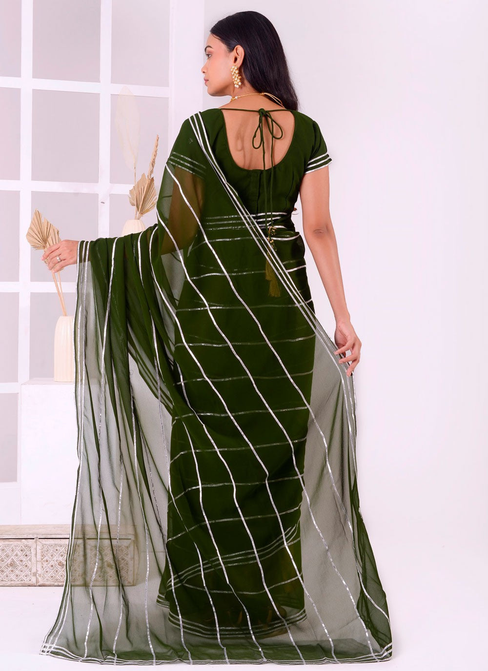 Classic Embroidered Georgette Saree - S7727