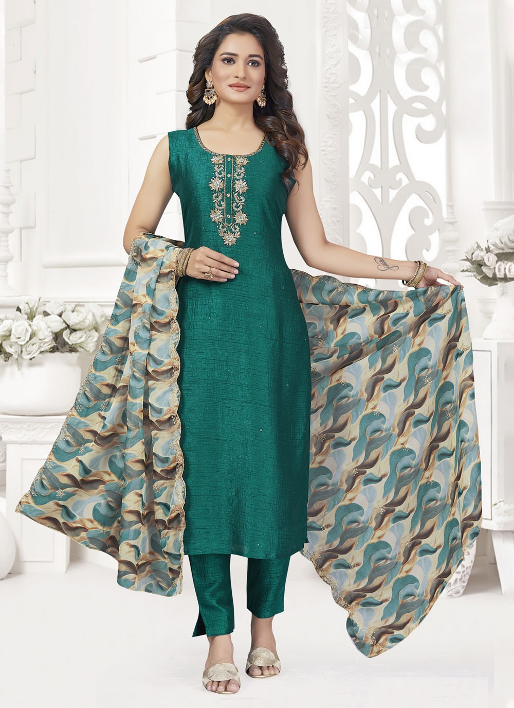 Silk Salwar Suit - T1710