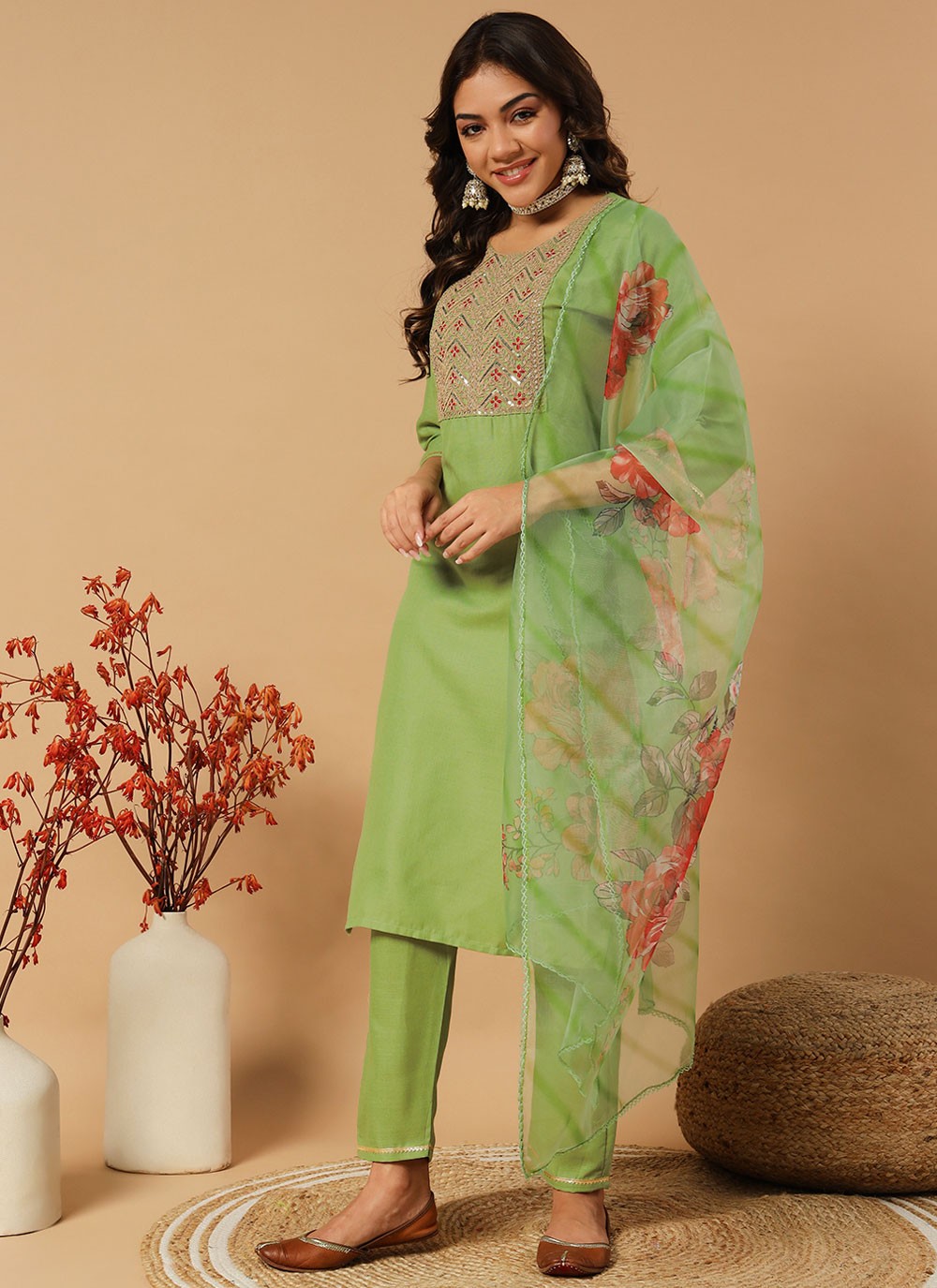 Embroidered Cotton Salwar Suit - T4622