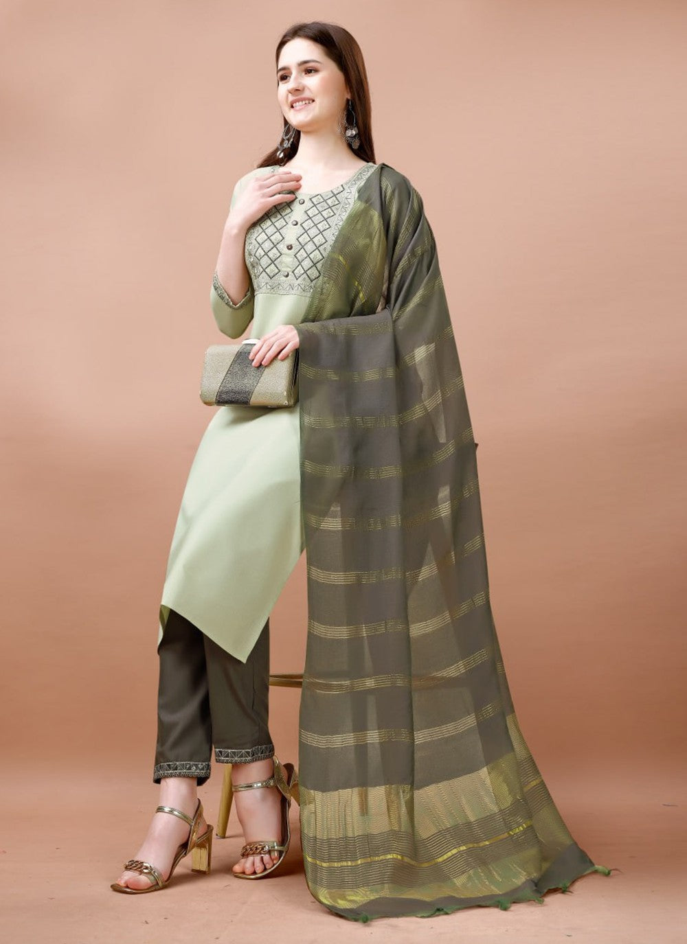 Blended Cotton Salwar Suit - T2147