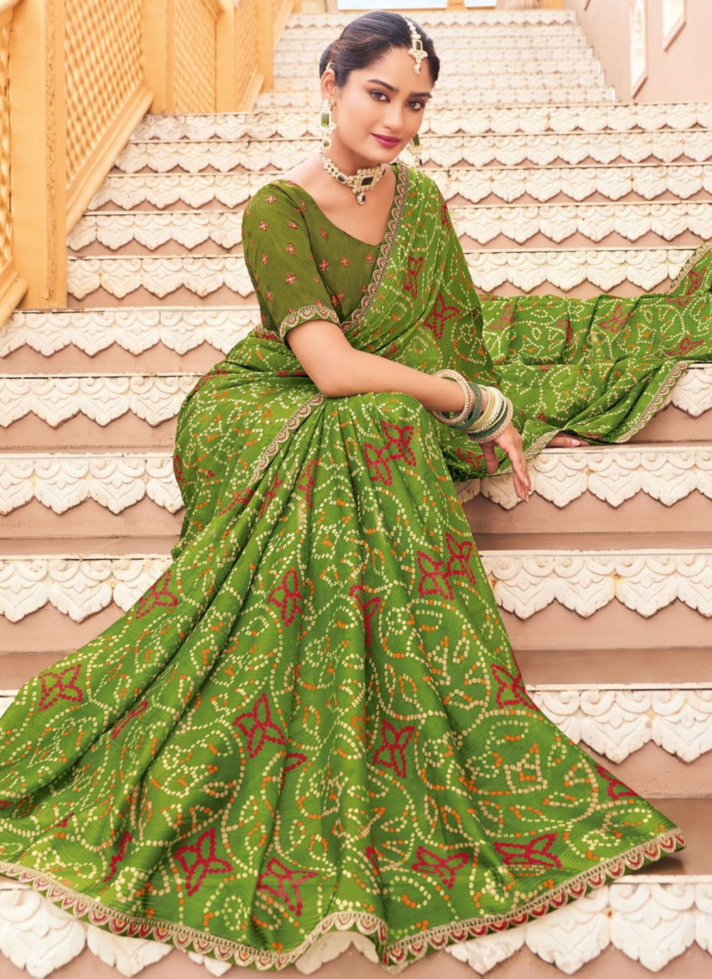 Classic Lace Georgette Saree - S9459