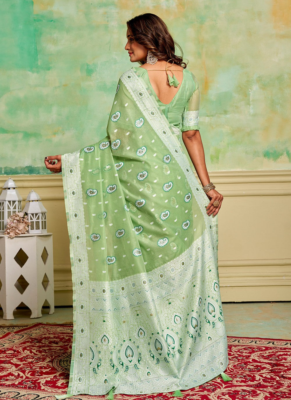 Woven Cotton Saree - S11881