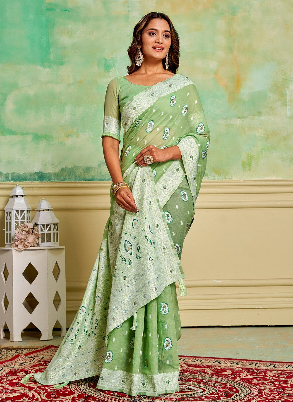 Woven Cotton Saree - S11881