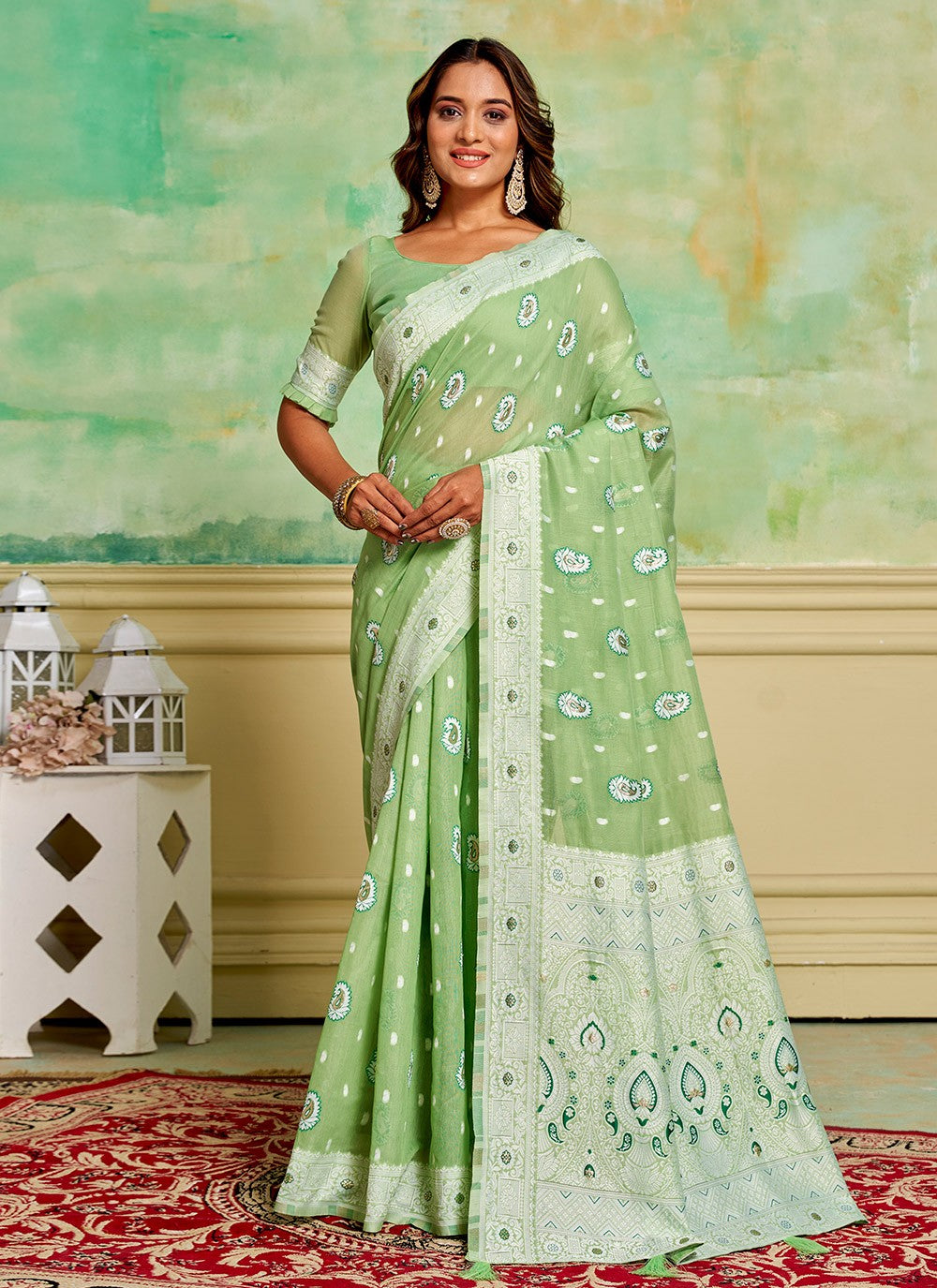 Woven Cotton Saree - S11881