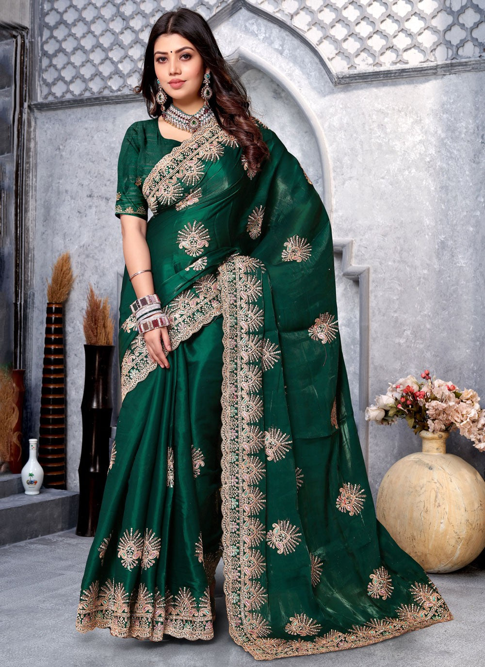 Trendy Cord Crepe Silk Saree - S5390