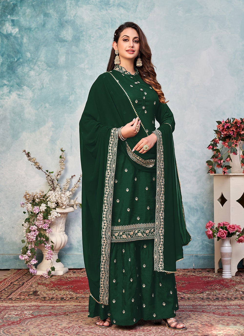 Art Silk Pakistani Suit - T665