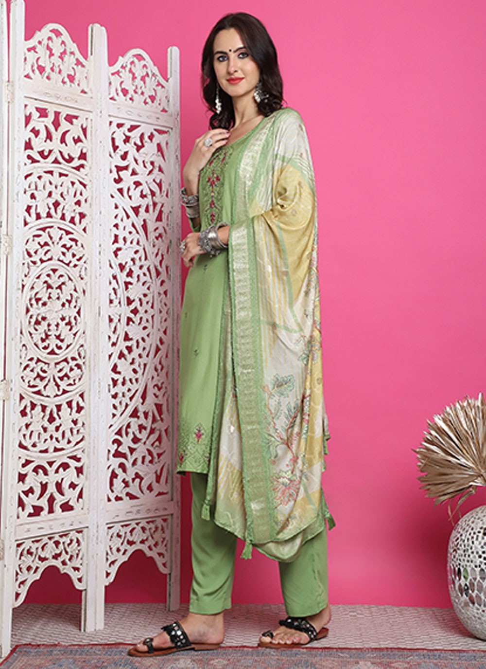 Muslin Salwar Suit - T3154