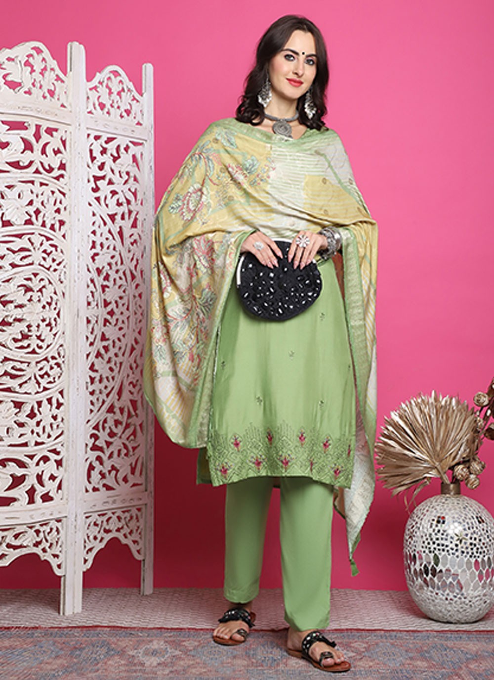 Muslin Salwar Suit - T3154