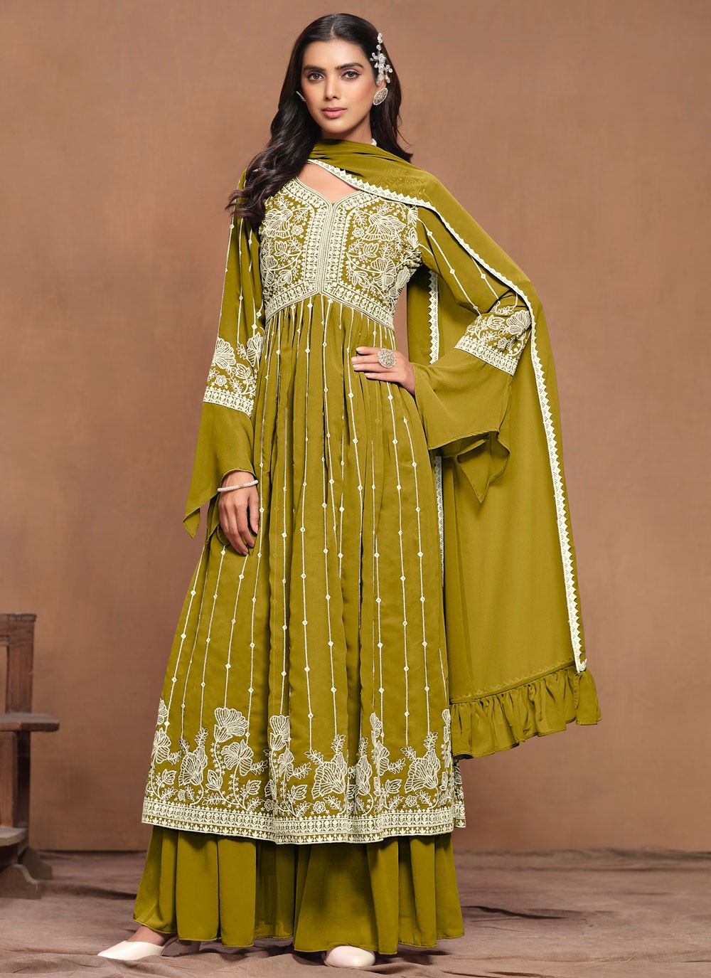 Faux Georgette Salwar Suit - T3521