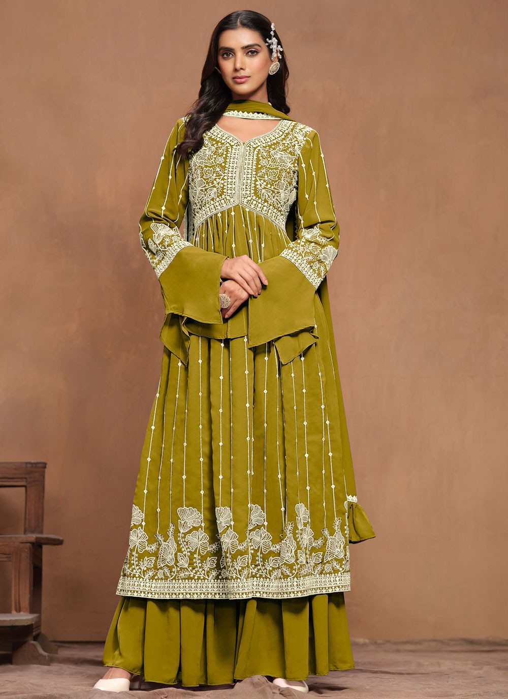 Faux Georgette Salwar Suit - T3521