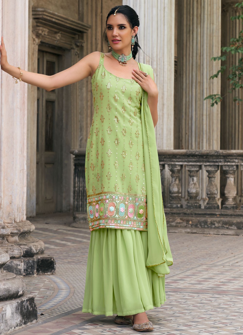 Faux Georgette Salwar Suit - T2989