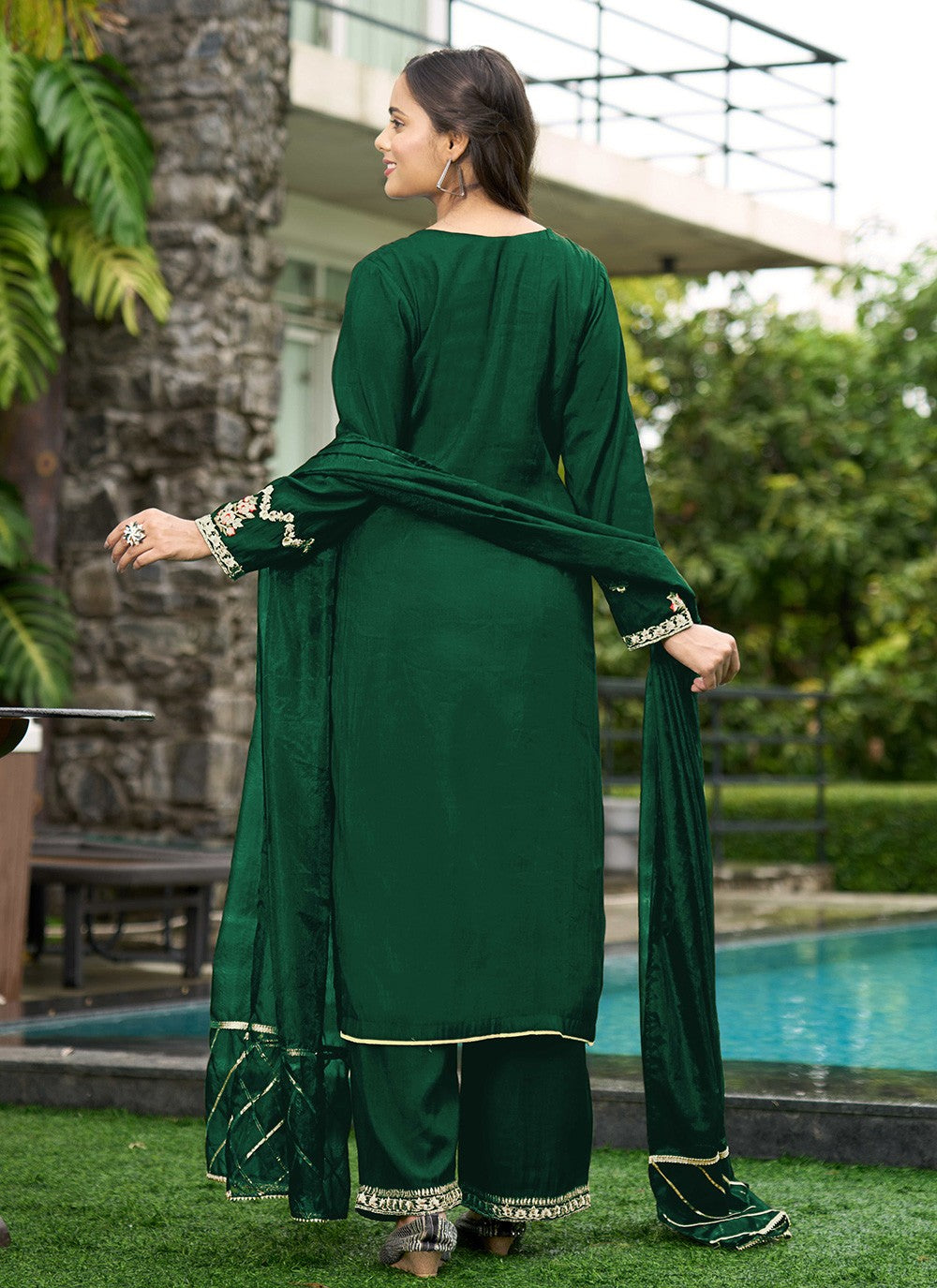 Art Silk Salwar Suit - T3364