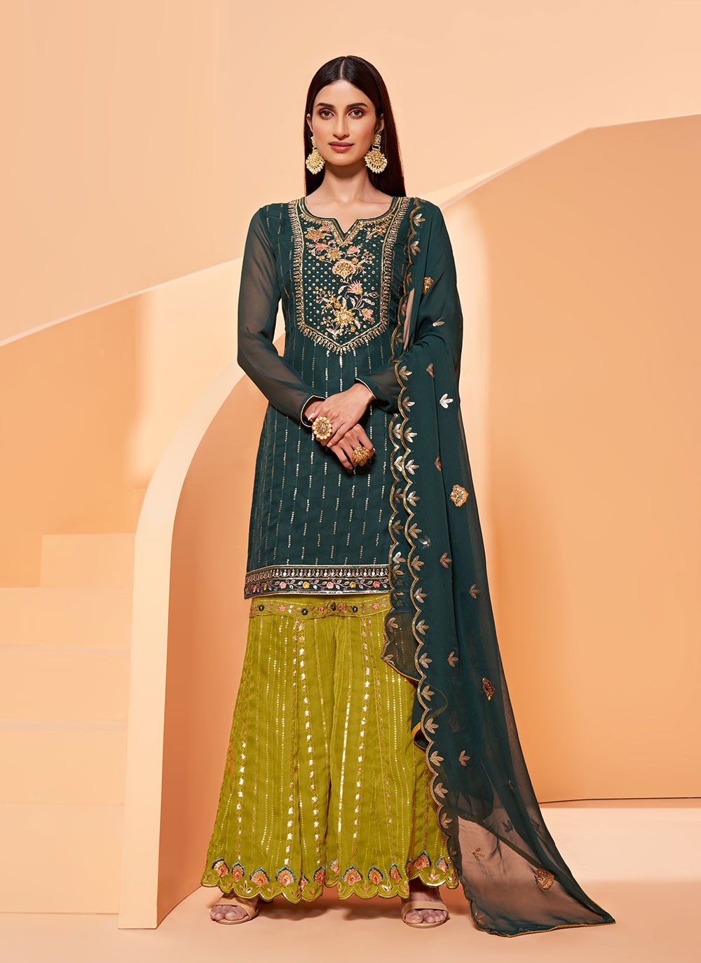 Faux Georgette Pakistani Suit - T667