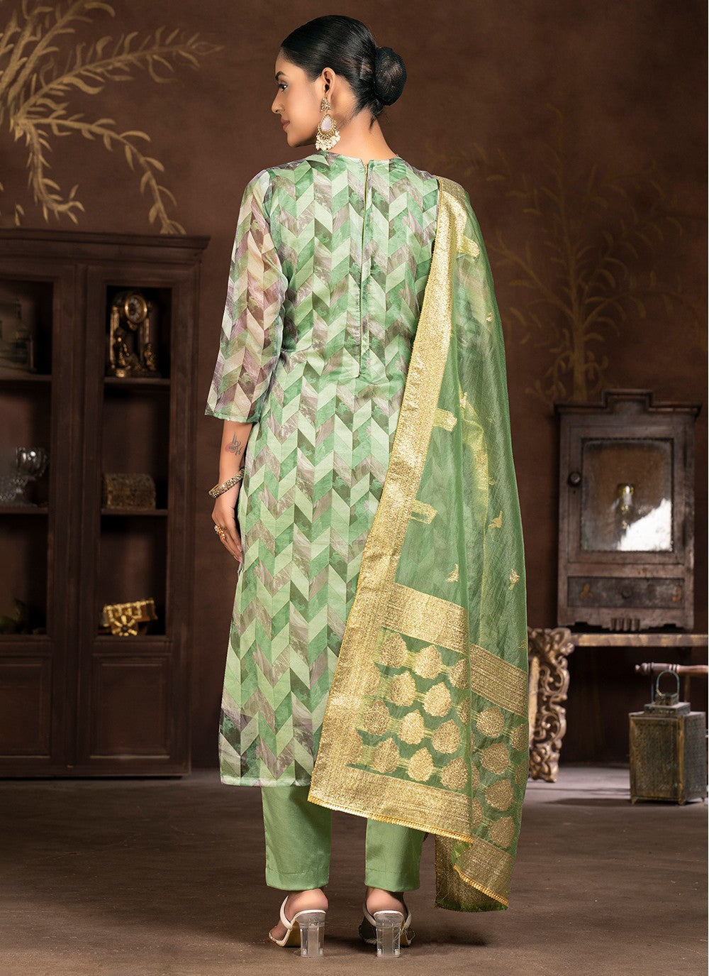 Organza Salwar Suit - T2047