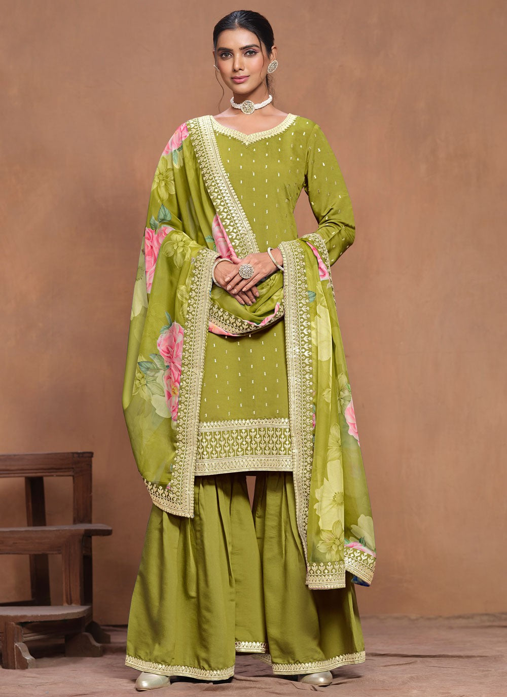 Silk Salwar Suit - T3350