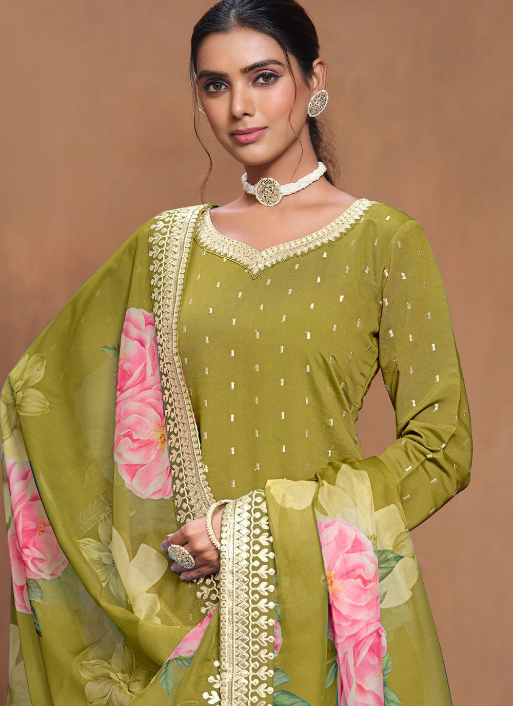 Silk Salwar Suit - T3350