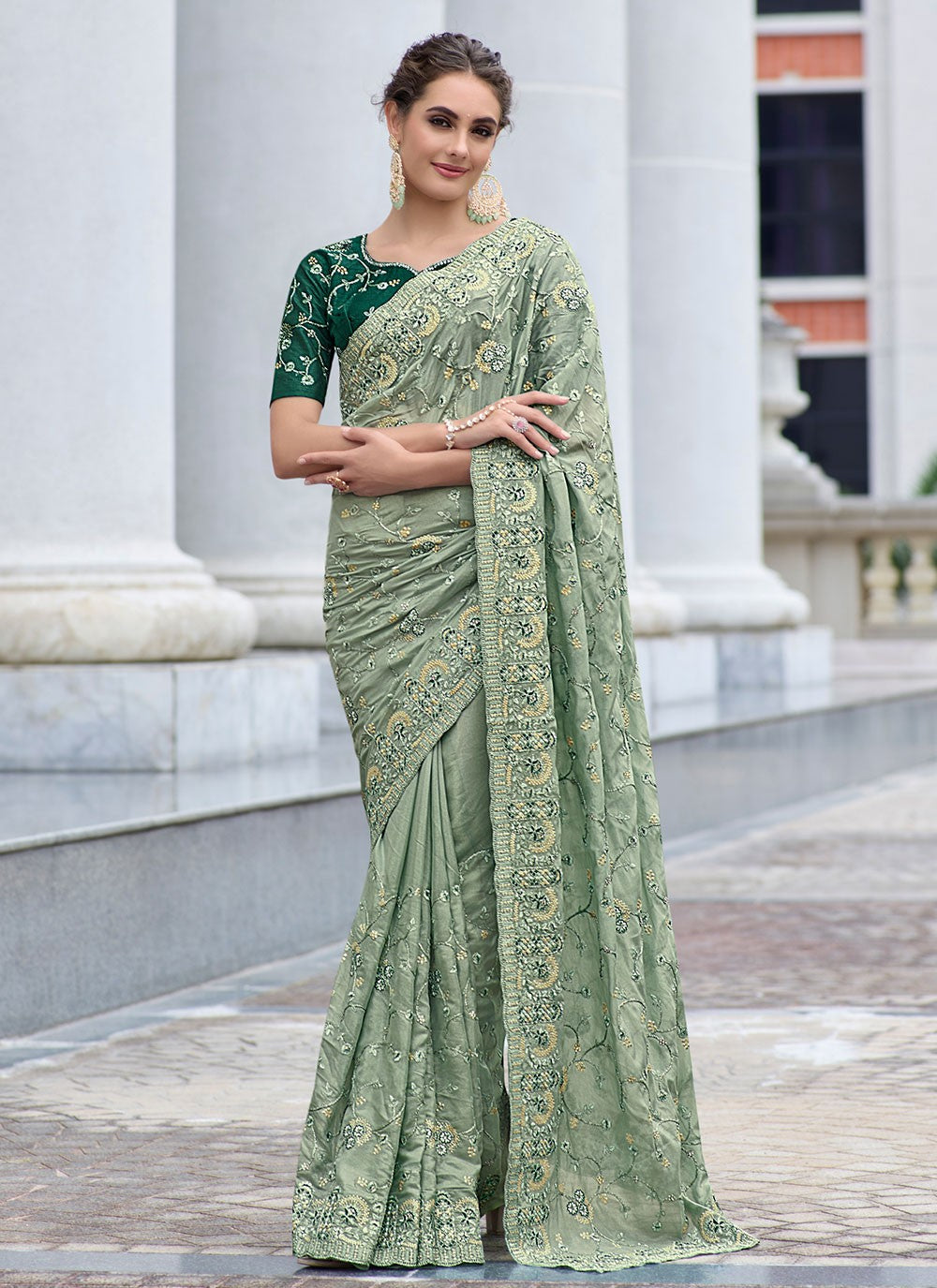 Saree Embroidered Georgette Saree - S1964